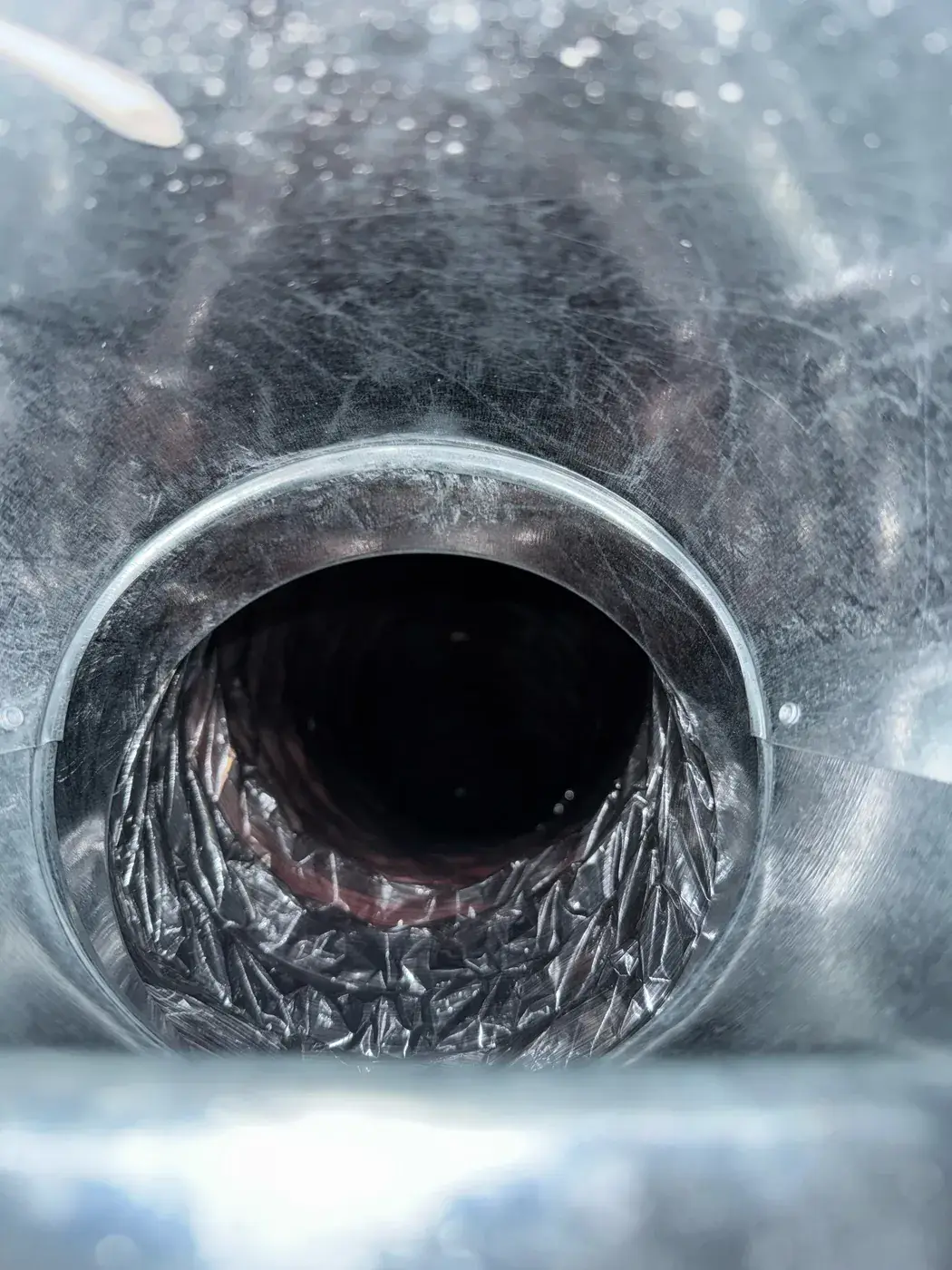 Clean plenum wall and takeoff collar after a whole-system cleaning